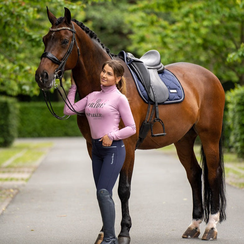 Tapis de selle pour poneys et chevaux Imperial Riding Lovely maarine