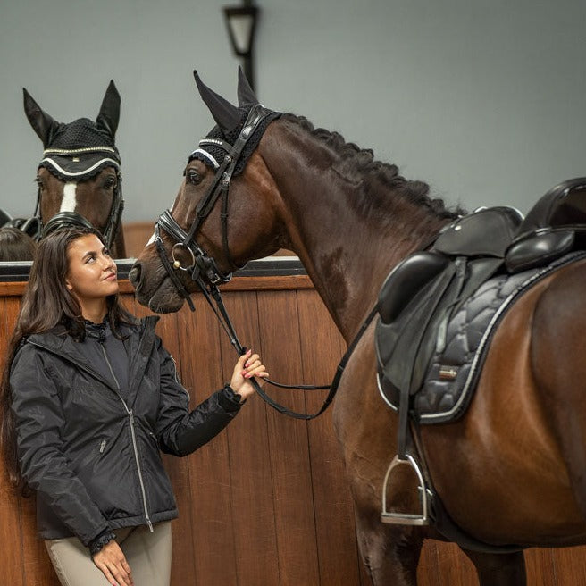 Tapis de selle pour poneys et chevaux Imperial Riding Lovely noir