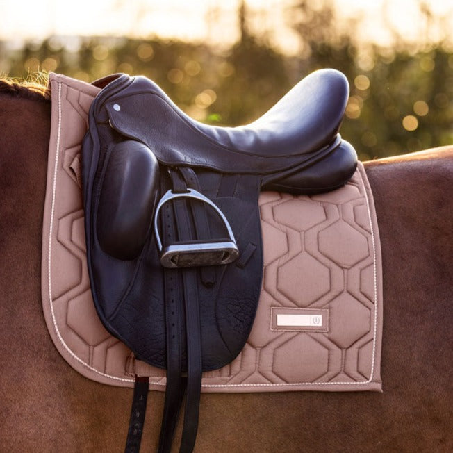 Tapis de selle pour poneys et chevaux Imperial Riding Lovely Pearl café