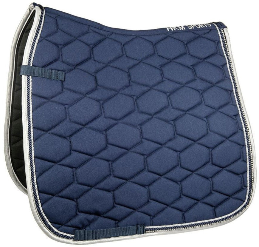 Tapis de selle pour poneys et chevaux CSO ou dressage HKM Crystal marine