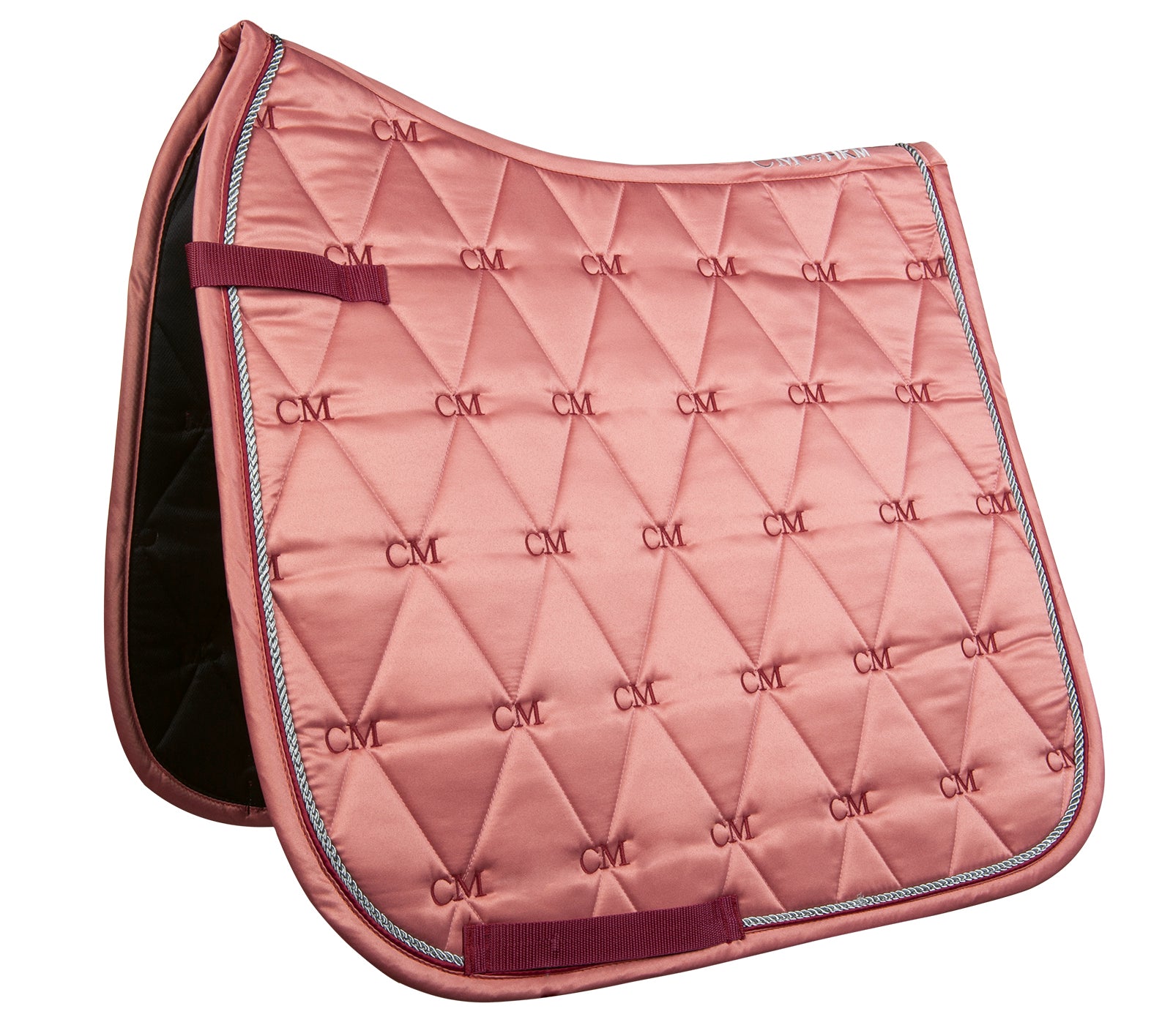 Tapis de selle pour poneys et chevaux CSO ou dressage HKM Della Sera Classico rose