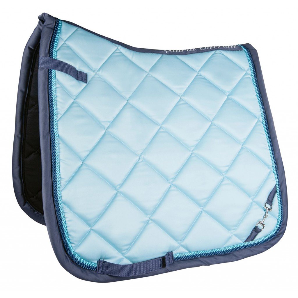 Tapis de selle pour poneys et chevaux HKM Golden Gate bleu ciel