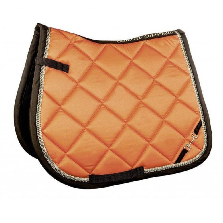 Tapis de selle pour poneys et chevaux HKM Golden Gate orange