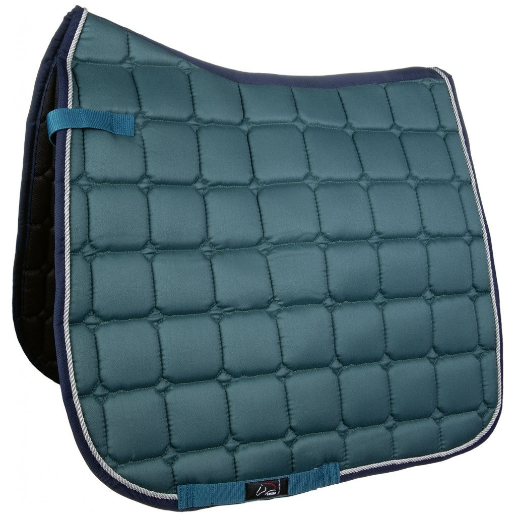 Tapis de selle pour poneys et chevaux CSO ou dressage HKM Madrid bleu canard