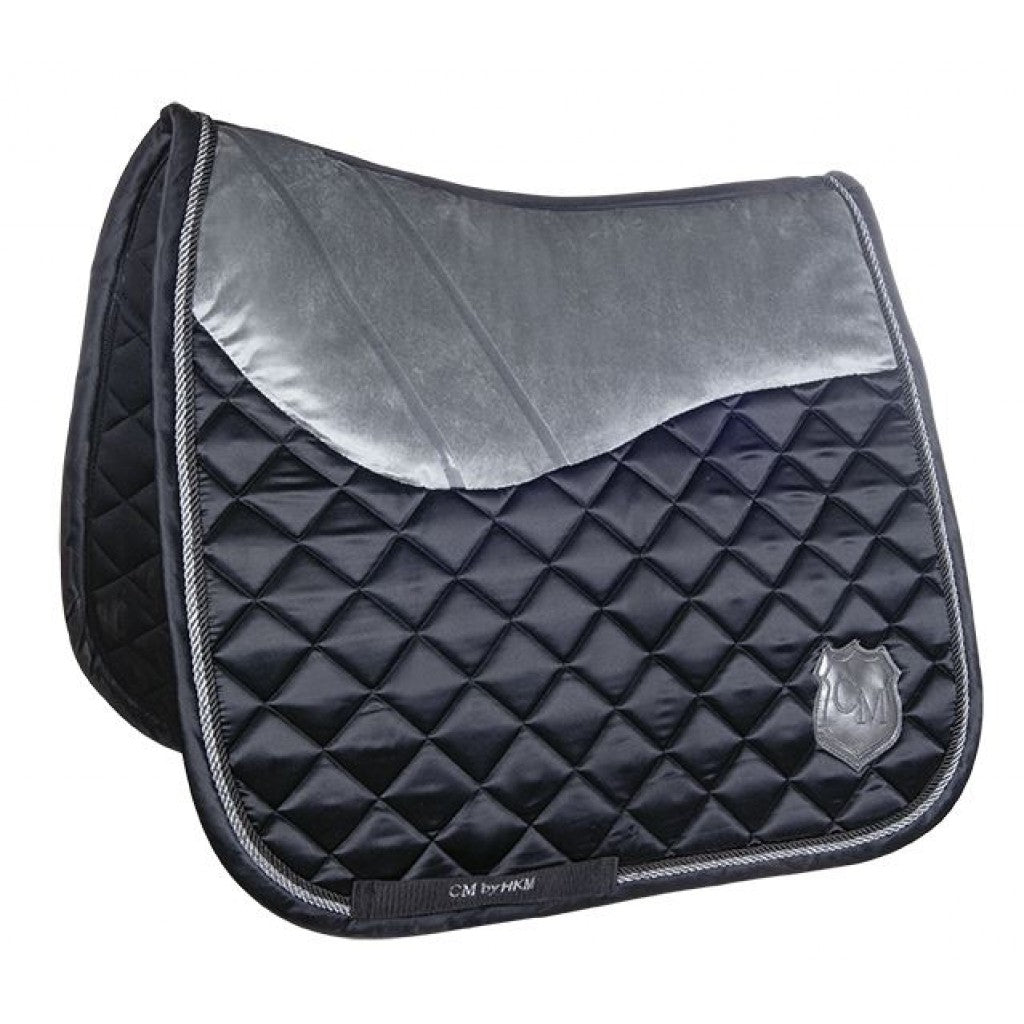 Tapis de selle pour poneys et chevaux CSO ou dressage HKM Topas noir