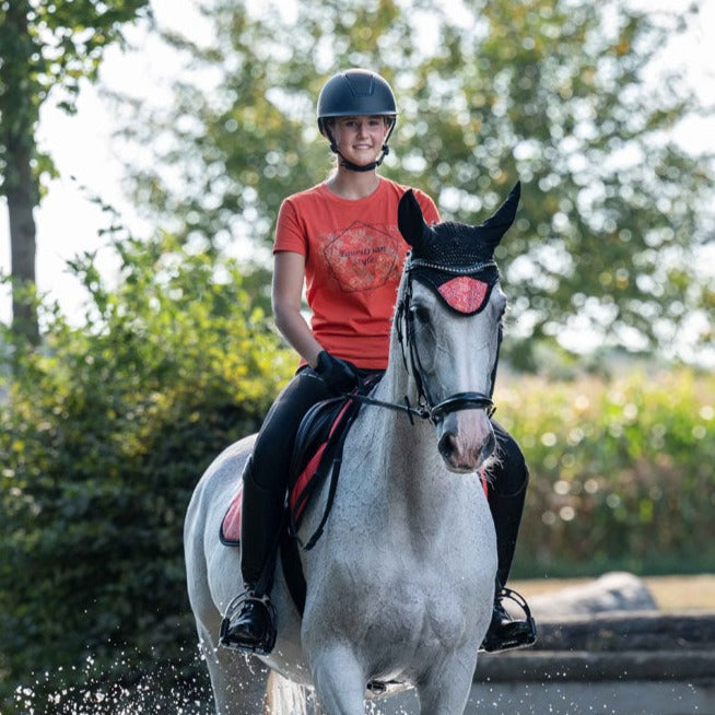Tee-shirt manches courtes pour femme du XS au XXL HKM Savona corail