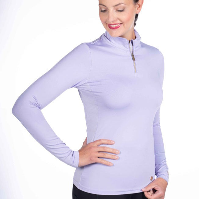 Tee-shirt technique à manches longues pour femme du XS au XXL HKM Lavender Bay lavande