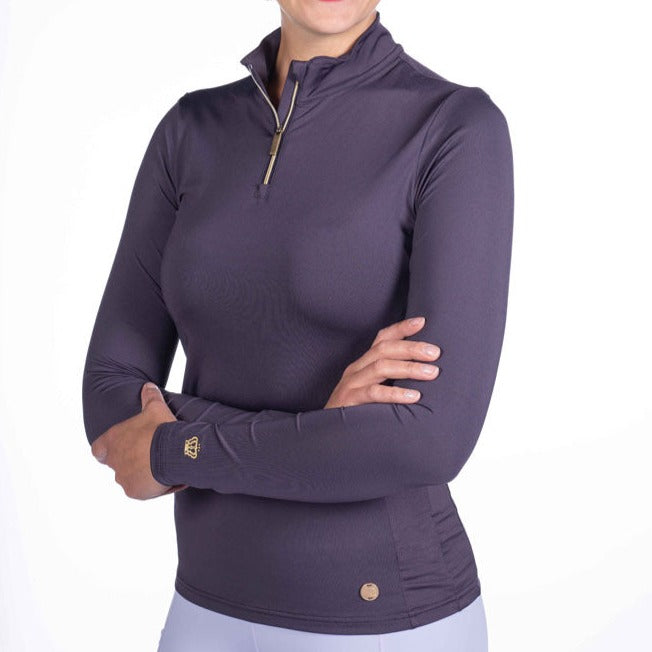 Tee-shirt technique à manches longues pour femme du XS au XXL HKM Lavender Bay violet