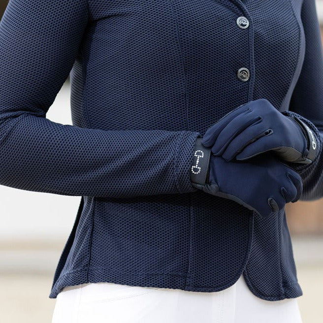 Veste de concours pour cavalières HKM Mesh Linda marine du 34 au 46
