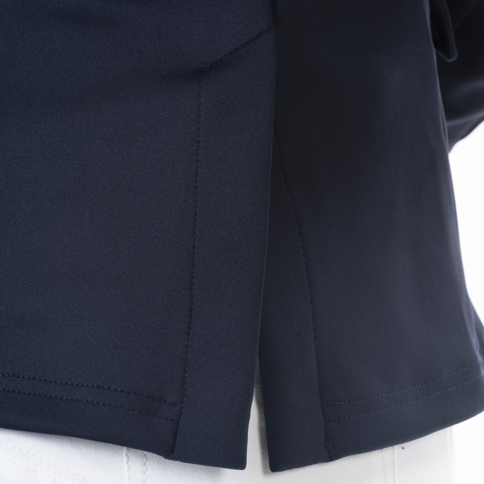 Veste de concours pour femmes du 34 au 44 Flags and Cup Paloma marine détail fente