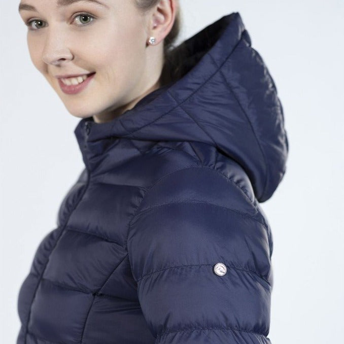 Veste matelassée à capuche pour cavalière HKM Lena marine