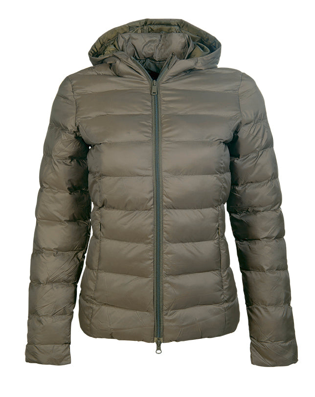Veste matelassée à capuche pour cavalière HKM Lena kaki