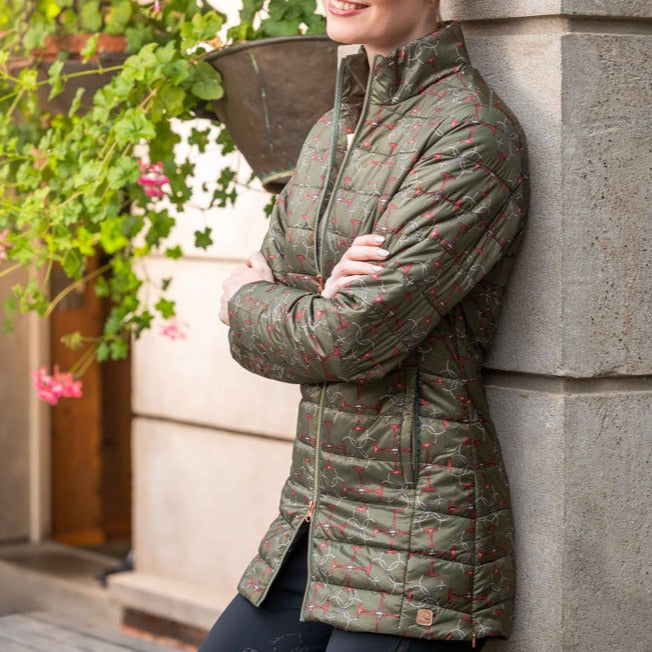 Veste matelassée légère pour femmes du XS au XXL HKM Edinburgh olive