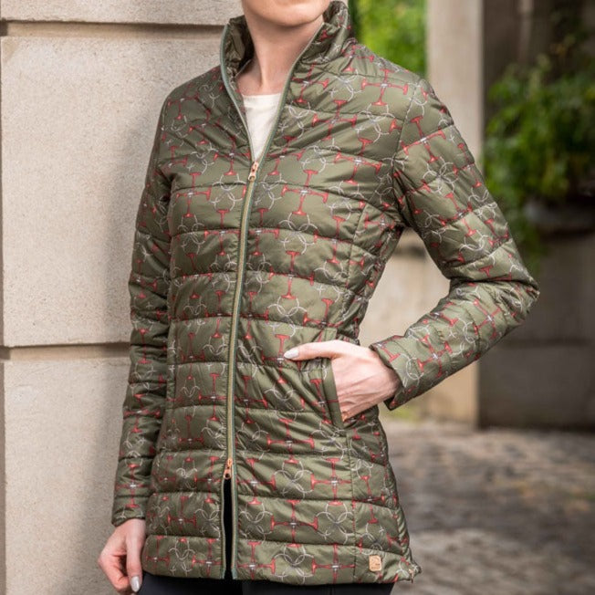 Veste matelassée légère pour femmes du XS au XXL HKM Edinburgh olive