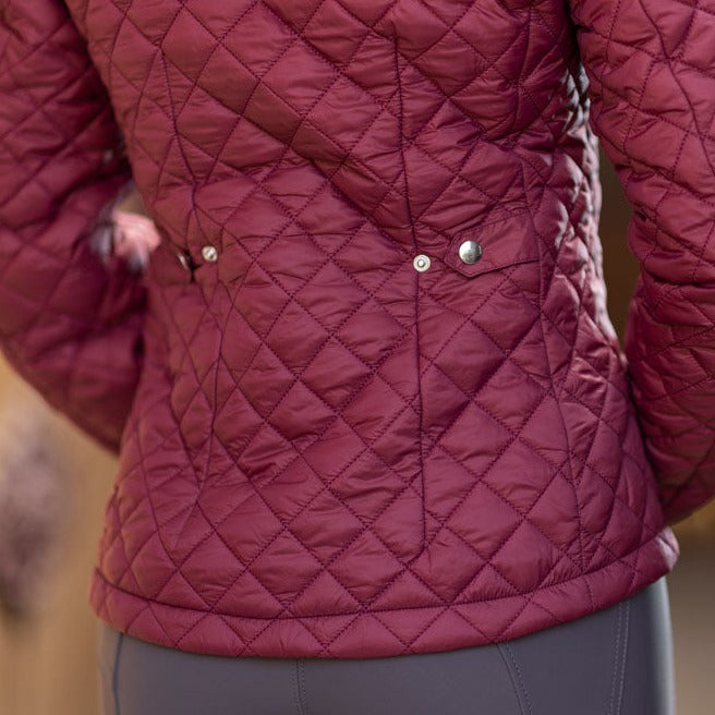 Veste matelassée légère avec capuche pour femme du XS au XXL HKM Stella rouge cerise