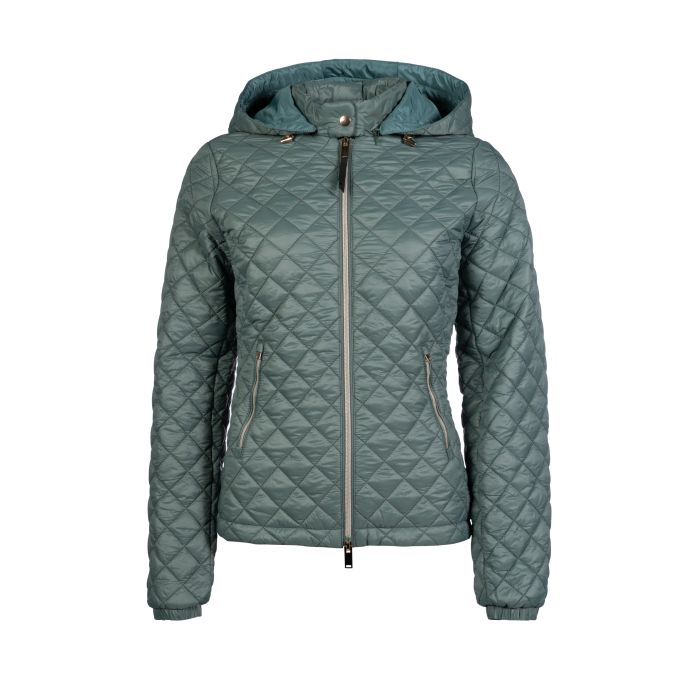 Veste matelassée légère avec capuche pour femme du XS au XXL HKM Stella vert