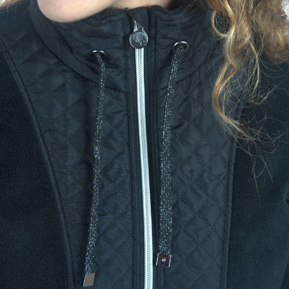 Veste polaire pour cavalières Flags&Cup Sitka noire détail cordon