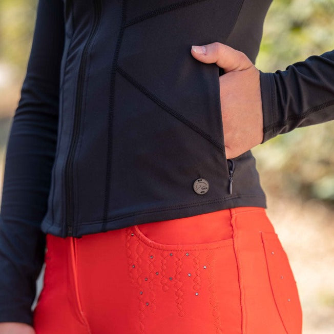 Veste zippée pour femmes du XS au XXL HKM Savona noir