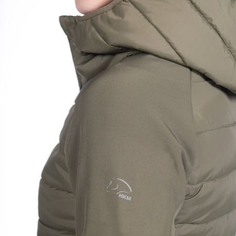 Blouson matelassé léger et bimatière pour femmes du XXS au XL HKM Active olive