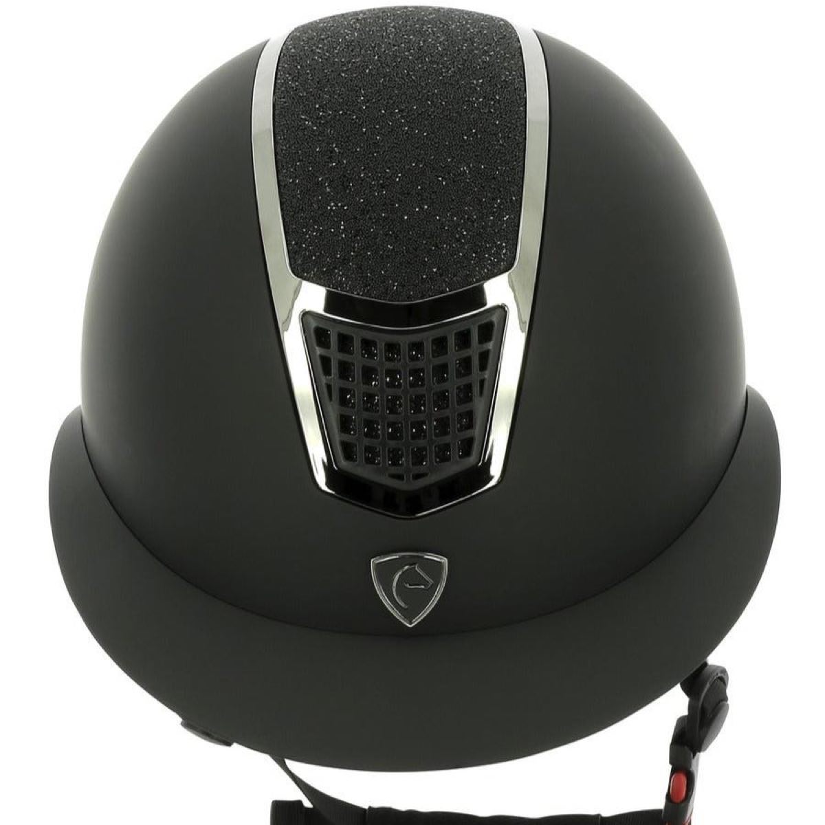Casque d'équitation Equithème Airy noir conforme à la norme CE VG1