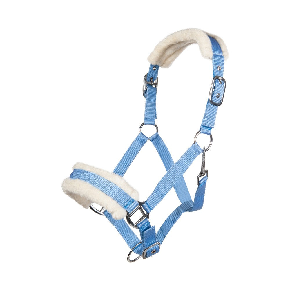 Licol Bischofshofen , rembourrage Teddy HKM poney Bleu ciel