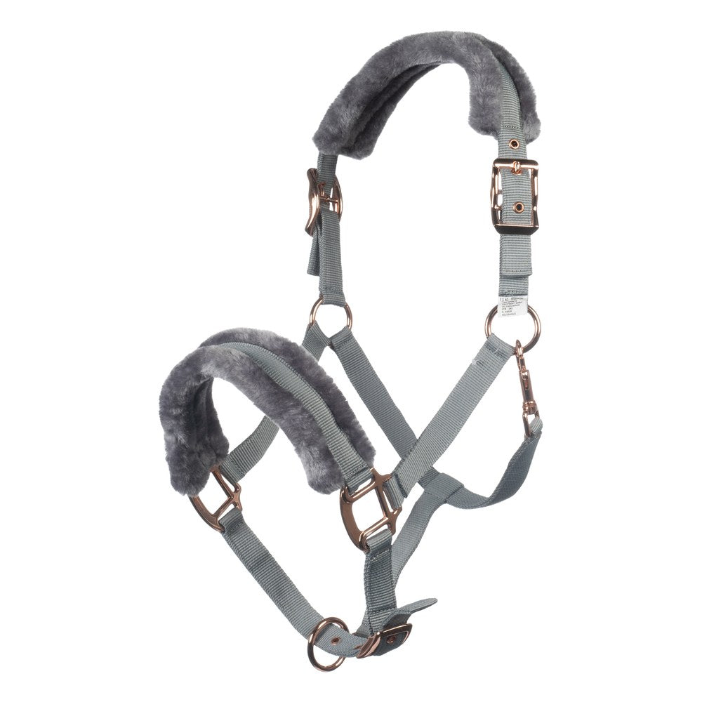 Licol Rosegold Glamour Style HKM poney Gris/or rose
