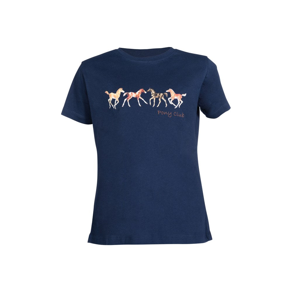 T-shirt d'équitation enfant Pony Club Bleu foncé