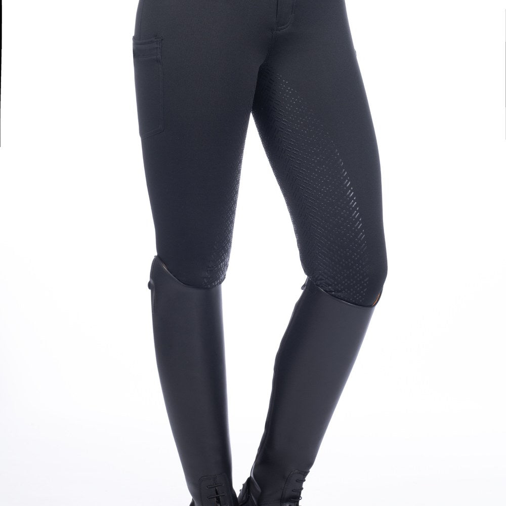 Pantalon d'équitation enfant Ruby – fond silicone Noir porté