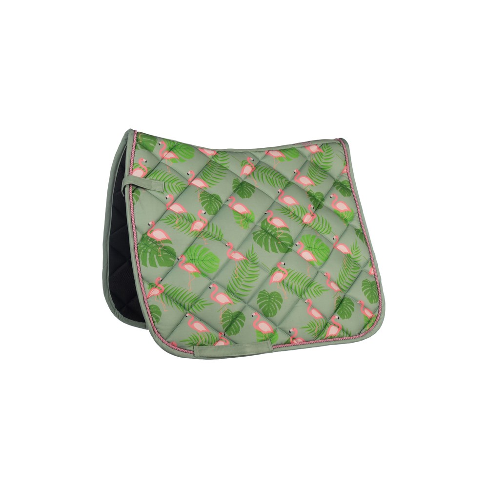 Tapis Naples HKM poney Vert/rose bonbon