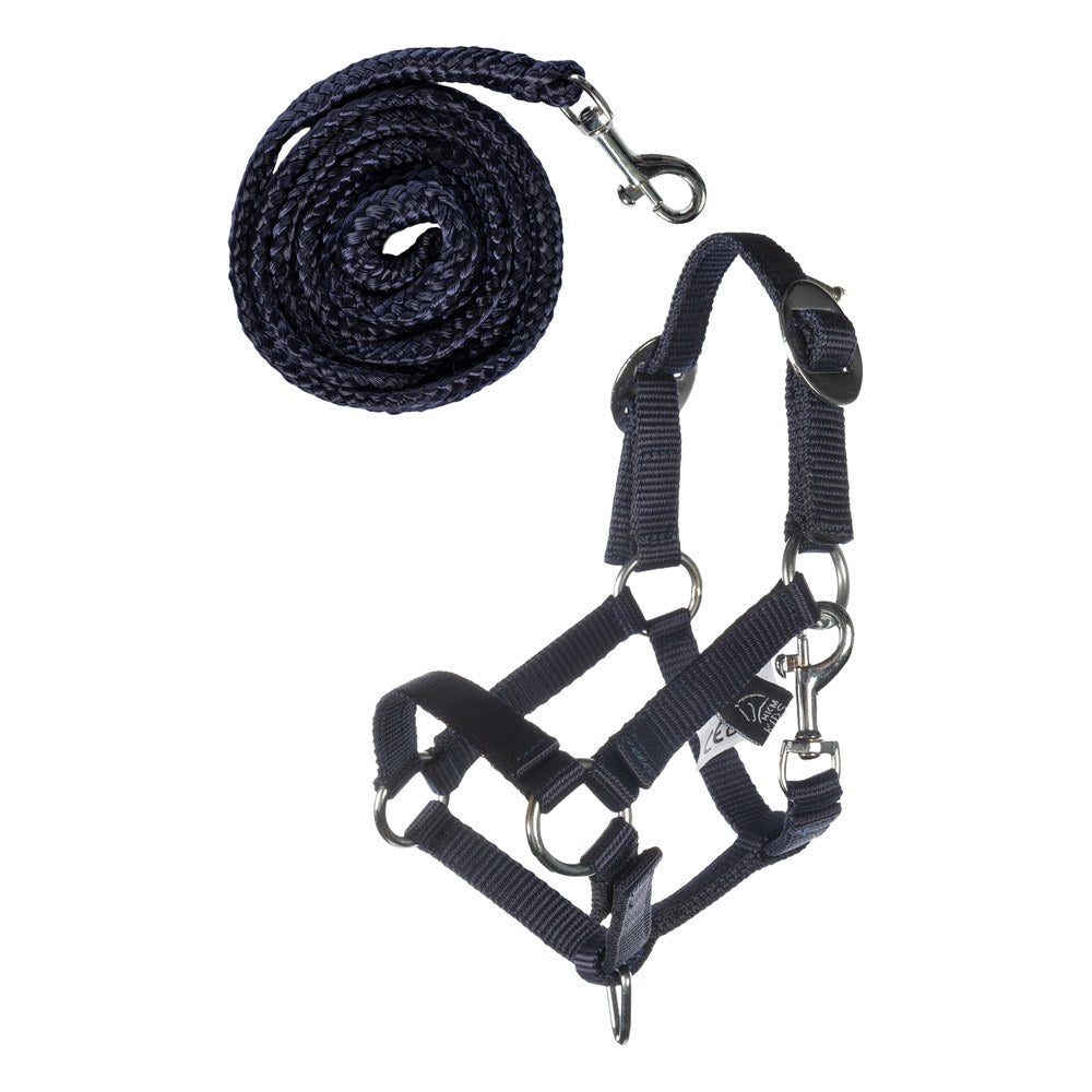 Licol et longe Hobby Horsing Basic HKM Bleu foncé