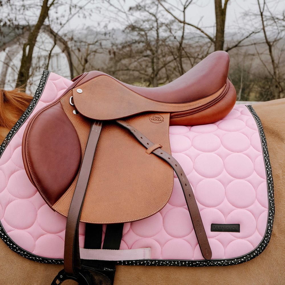 Tapis de selle Disco poney Equithème Rose