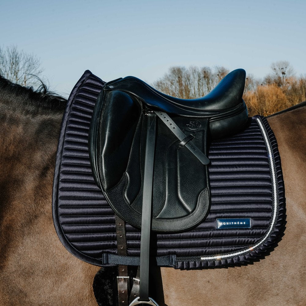 Tapis de selle dressage Glam Equithème Marine