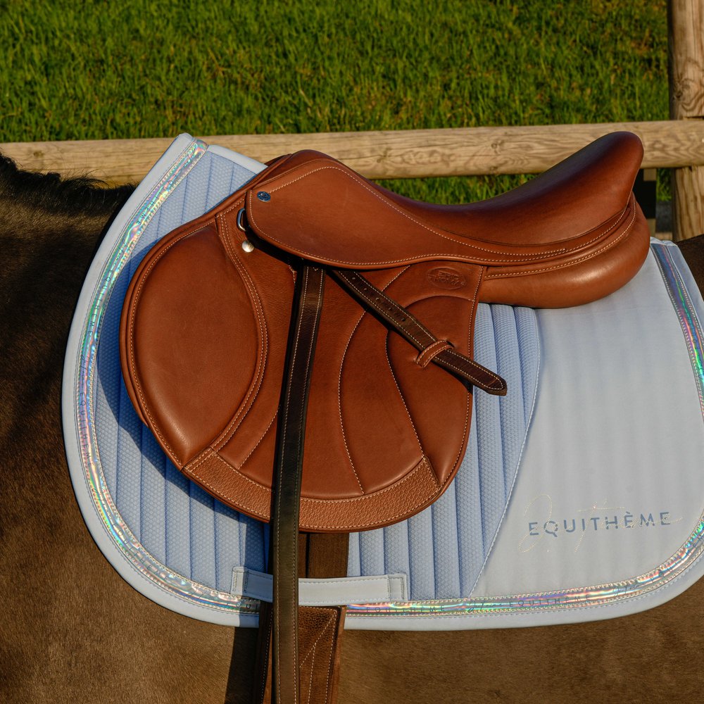 Tapis de selle Talent Je t'aime Equithème Bleu ciel