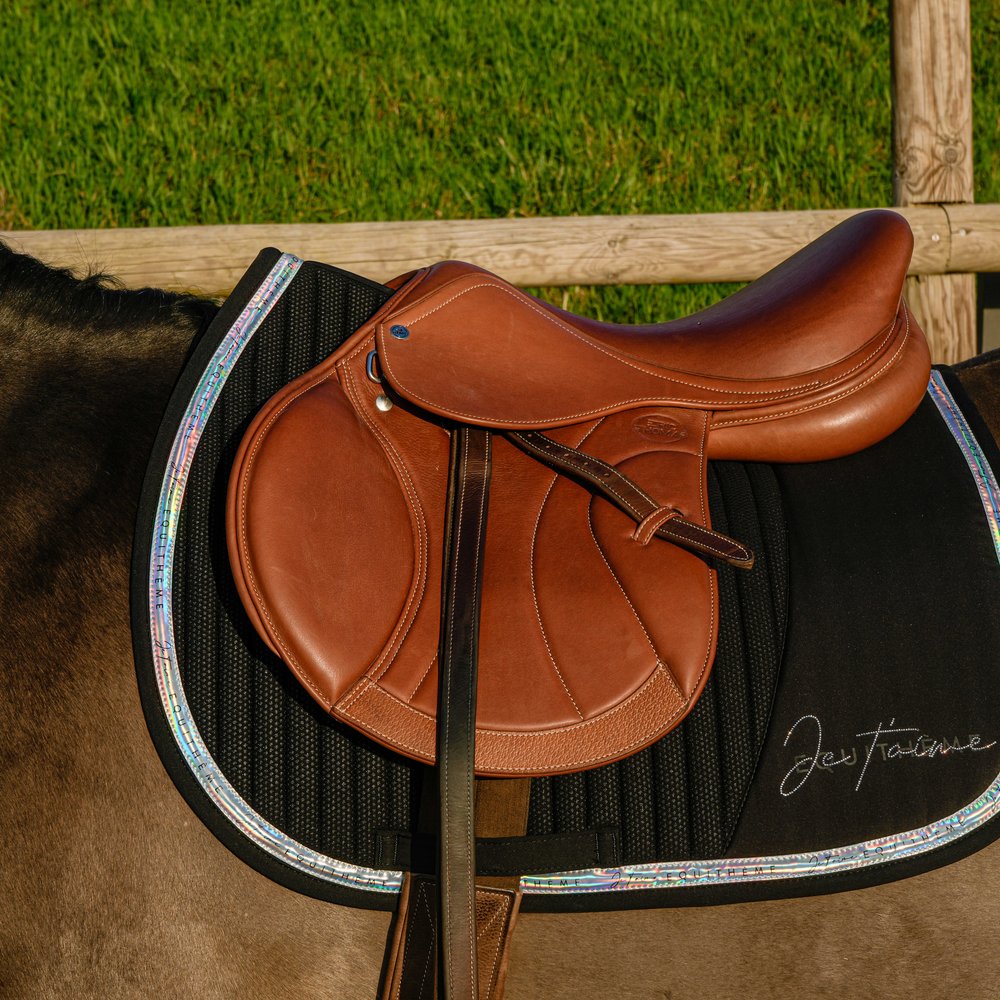 Tapis de selle Talent Je t'aime Equithème Noir