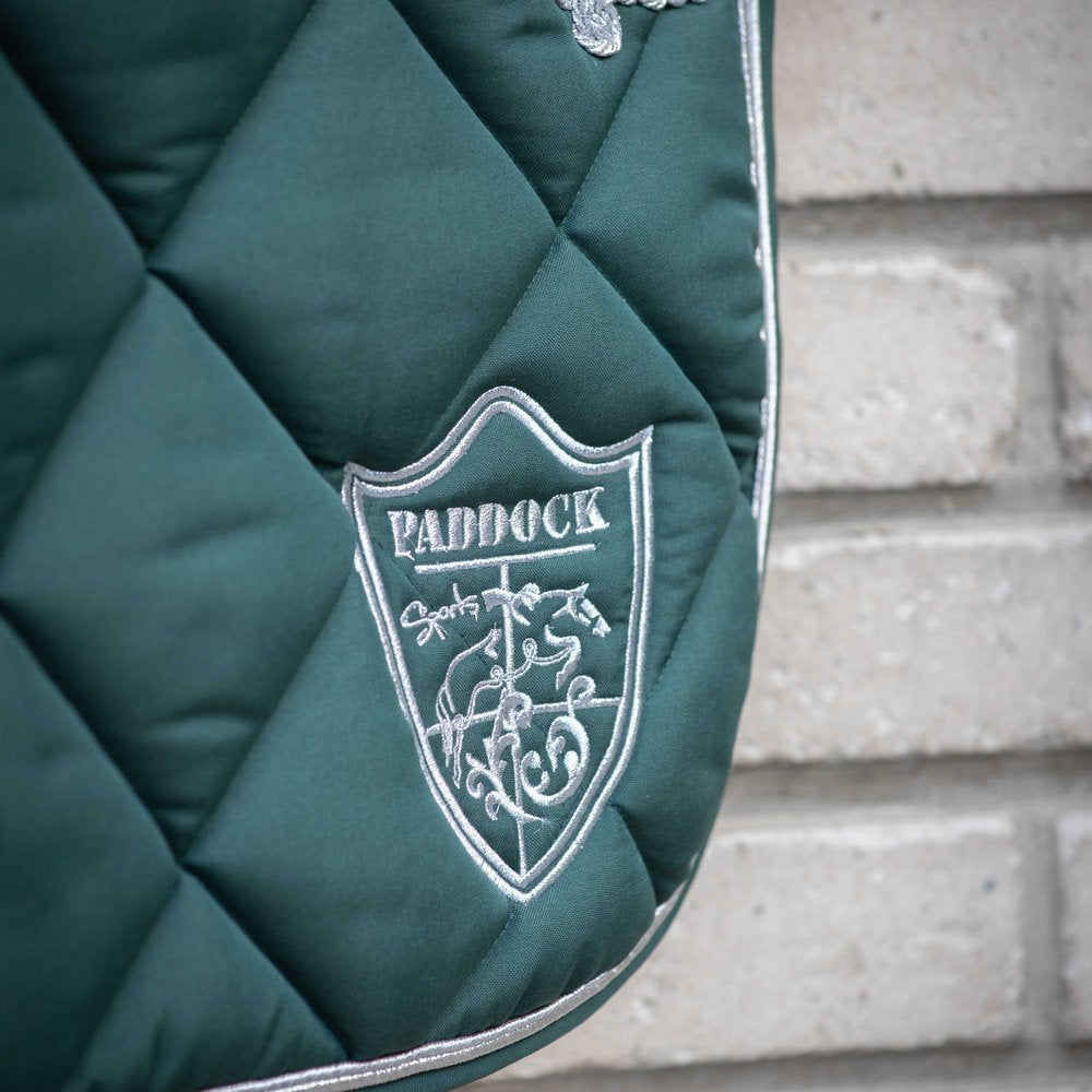 Tapis de selle dressage Paddock Prems Écusson Vert