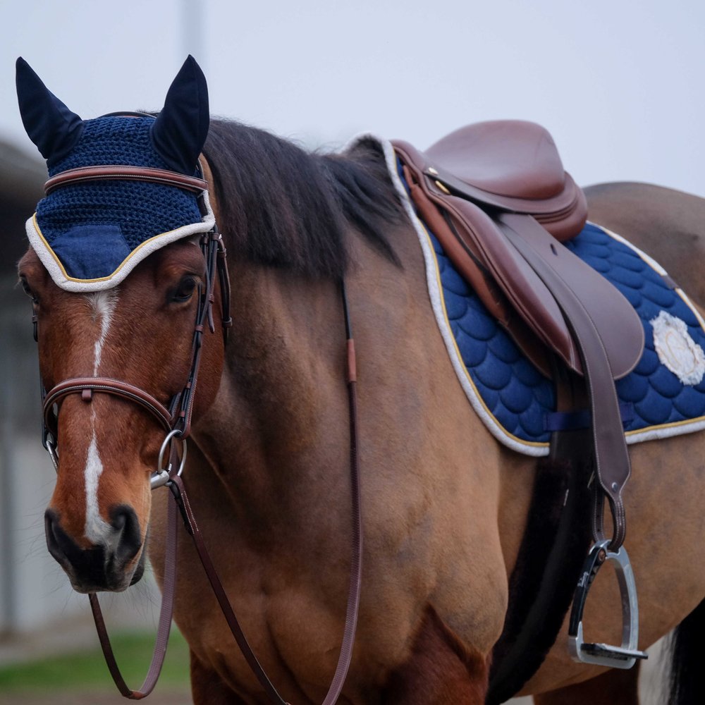 Tapis de selle Denim Equithème Marine