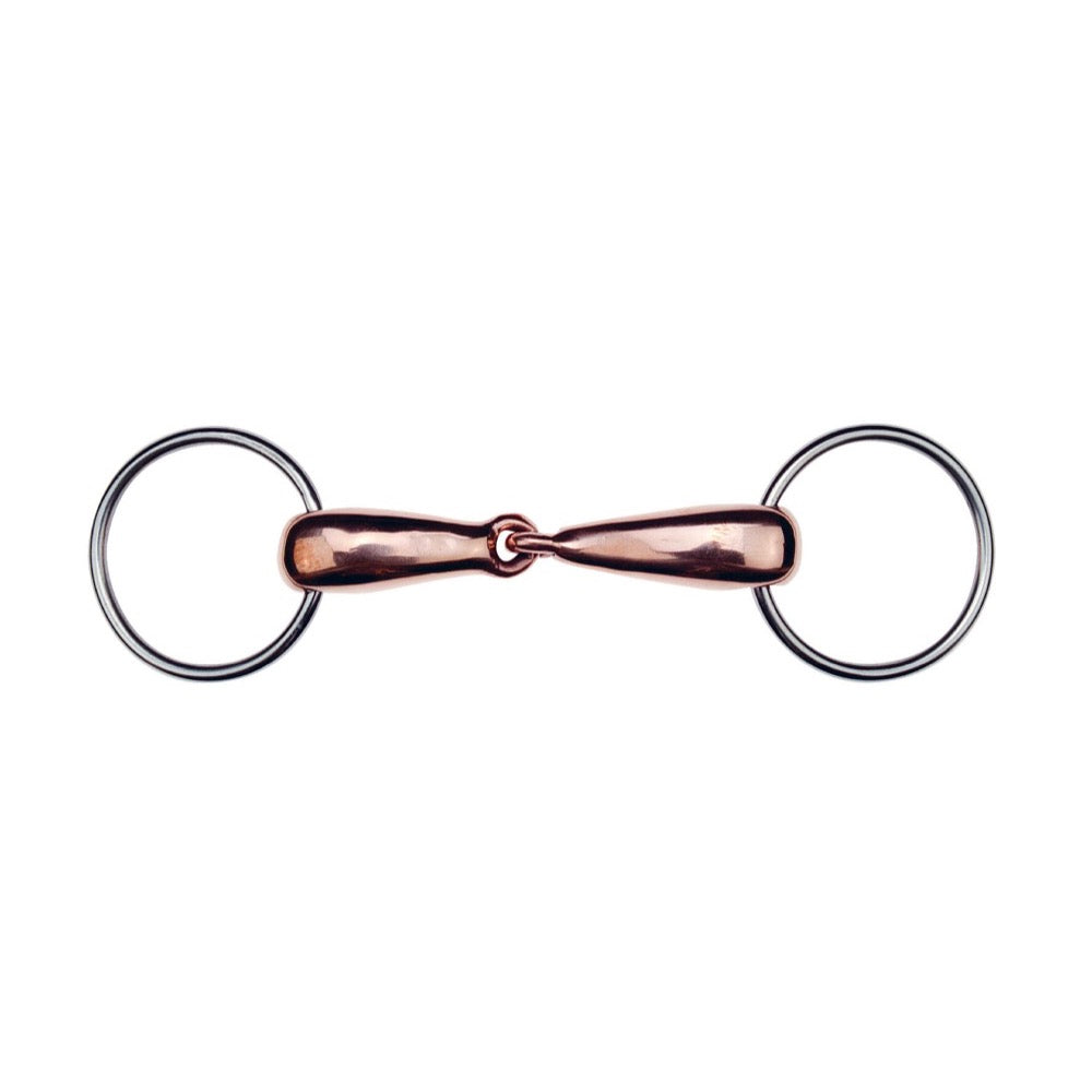 Mors à 2 anneaux brisé en inox 115 mm 600028 Feeling
