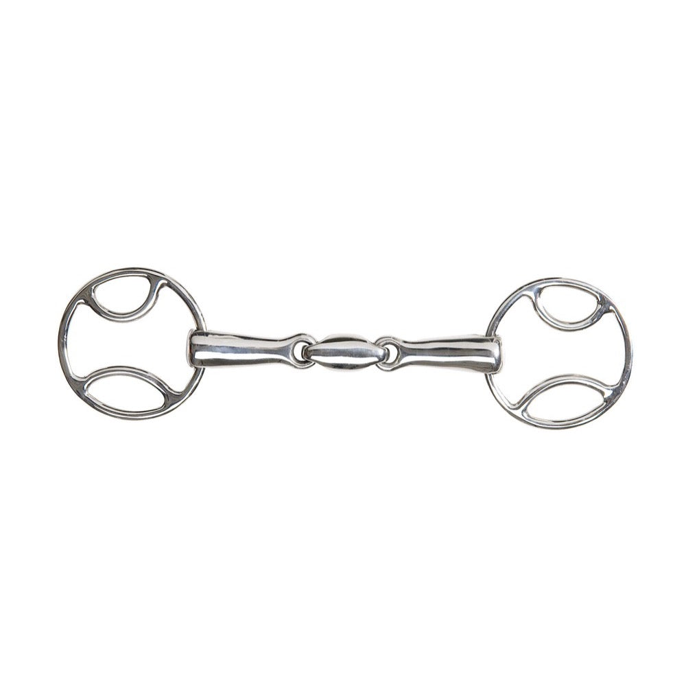 Mors à 2 anneaux anatomique en inox 115 mm 600288 Feeling