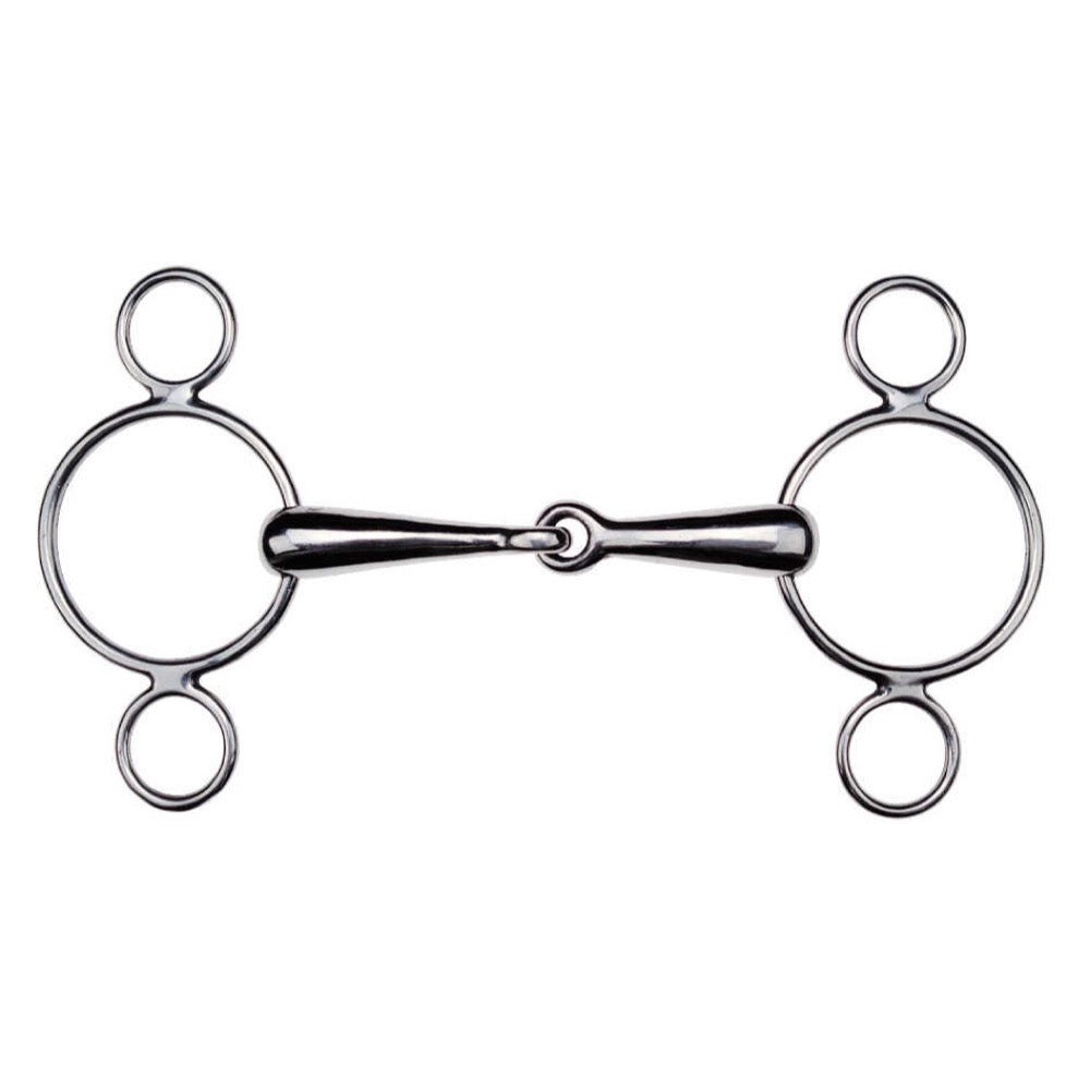 Mors releveur à 3 anneaux brisé en inox Feeling