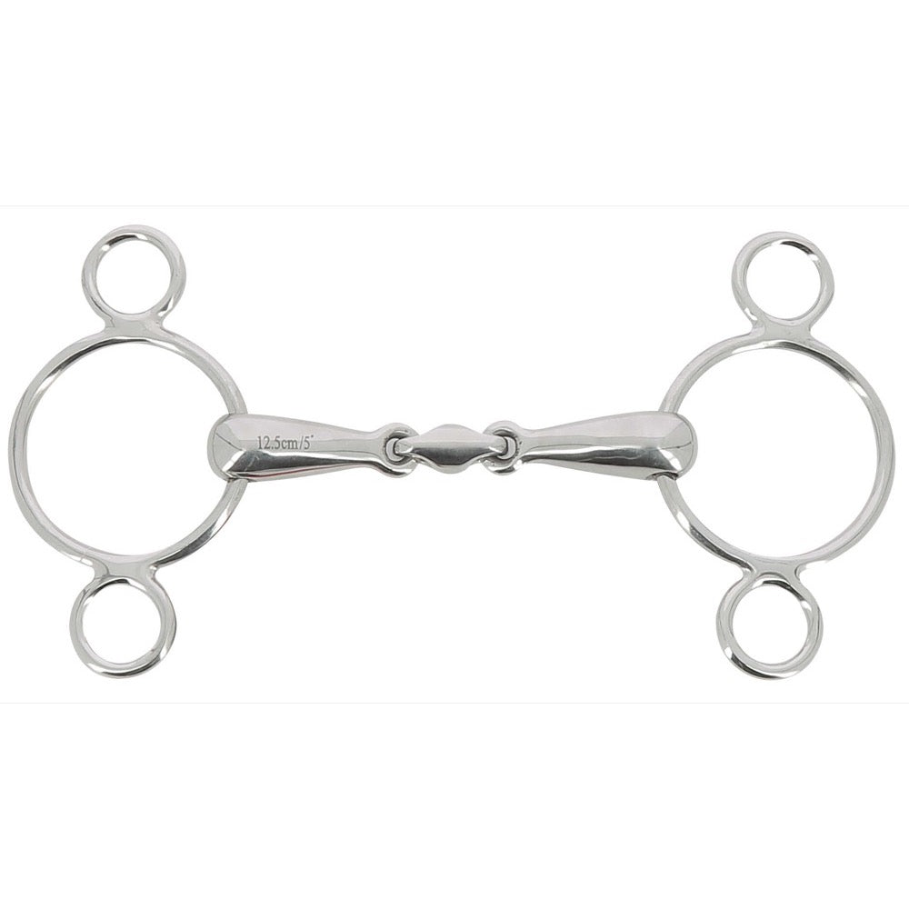 Mors releveur à 3 anneaux anatomique en inox Feeling