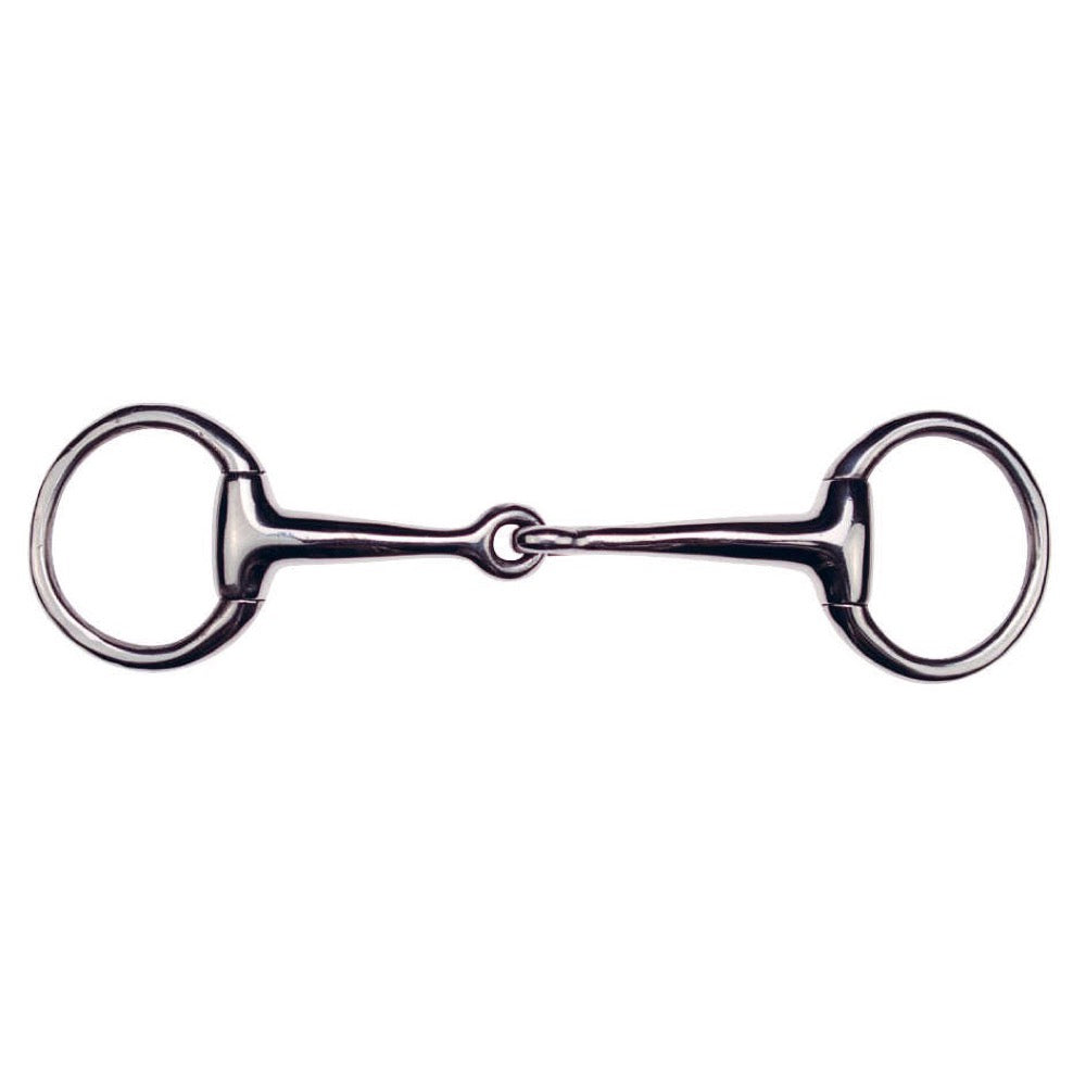 Mors à olives simple brisure canon creux en inox Feeling