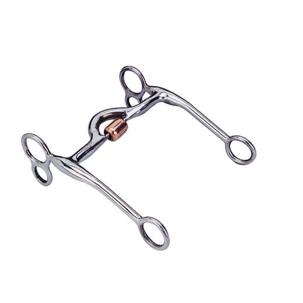 Mors western à rouleaux de cuivre en inox Feeling