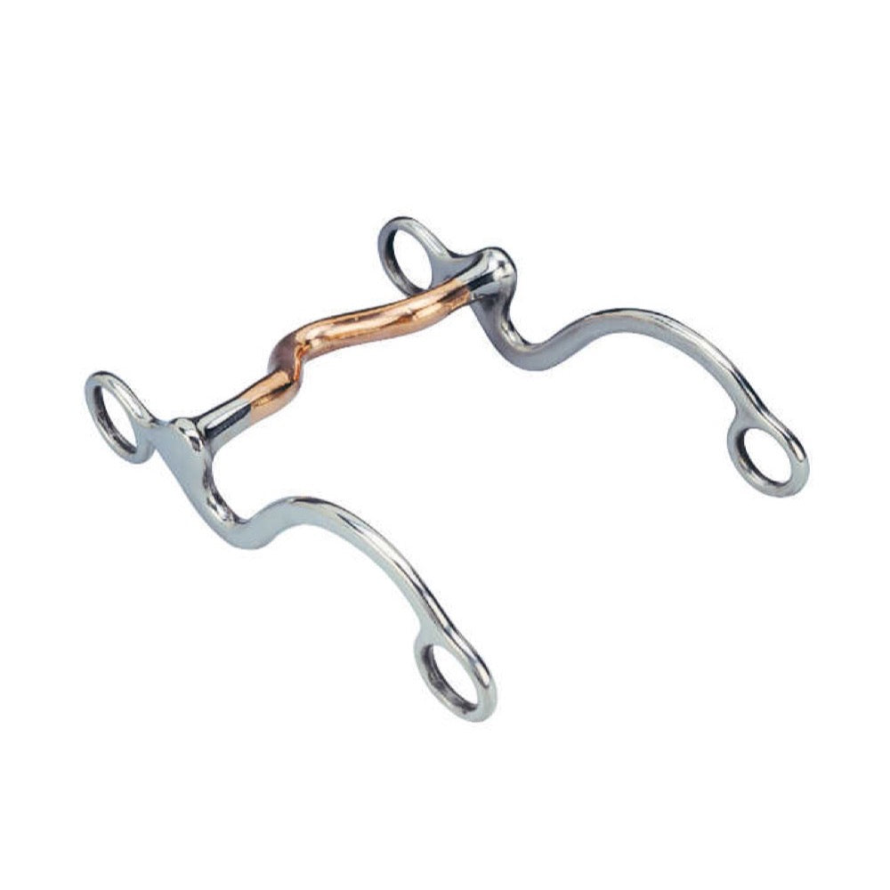 Mors western à canon droit en inox et cuivre Feeling
