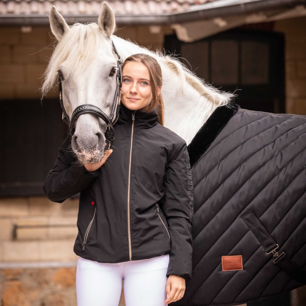 Blouson Paddock - Laffitte Noir porté