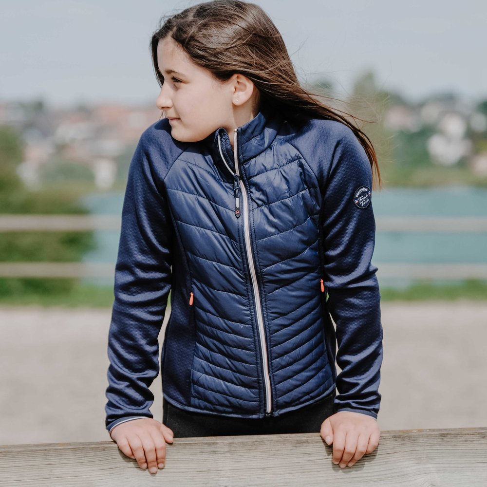 Veste hybride enfant Equithème - Olivia Marine porté
