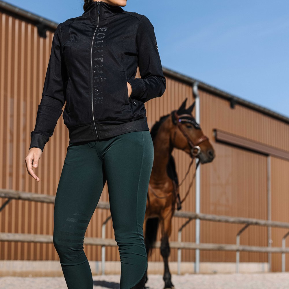 Veste Je t'aime Equithème - Charlène Anthracite porté