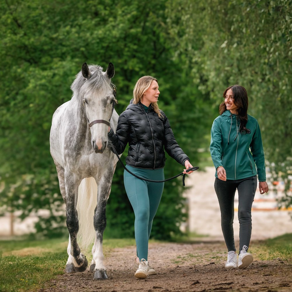Legging Je t'aime Equithème - Flora Canard porté