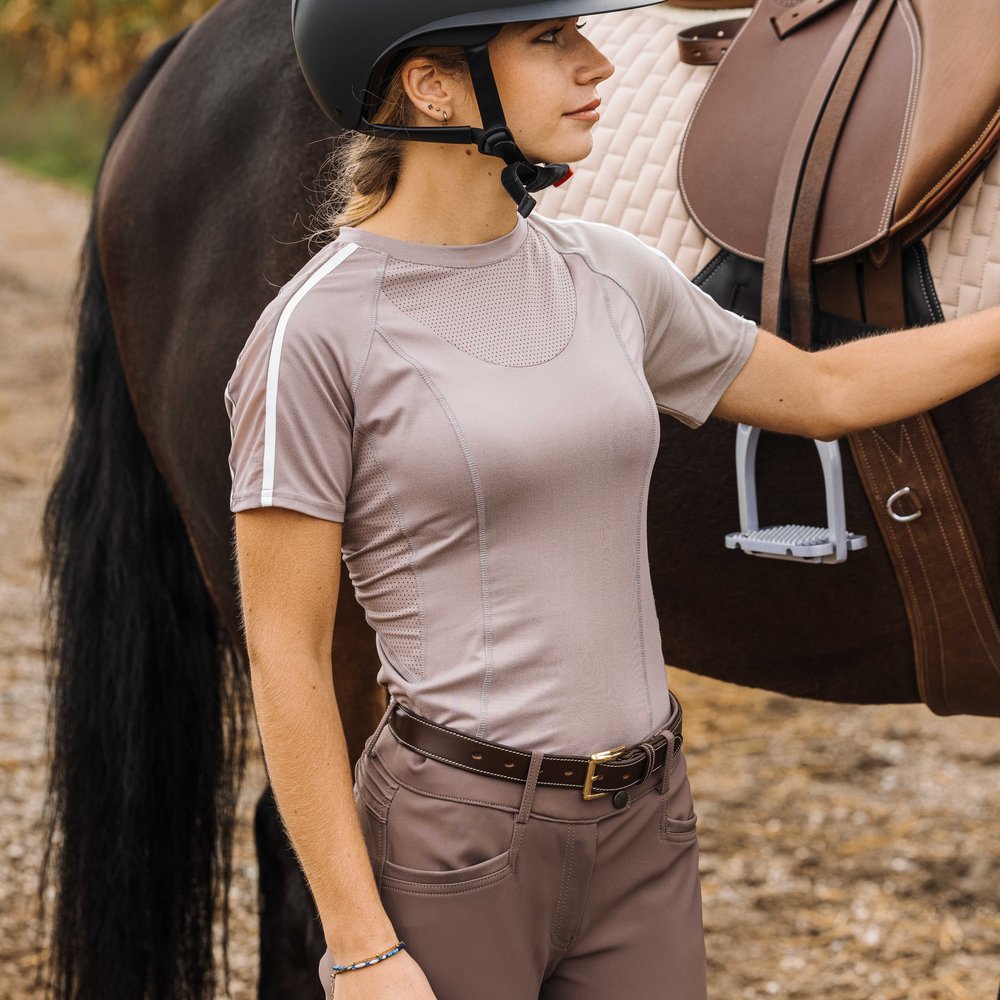 Pantalon Equithème - Jessie Taupe porté