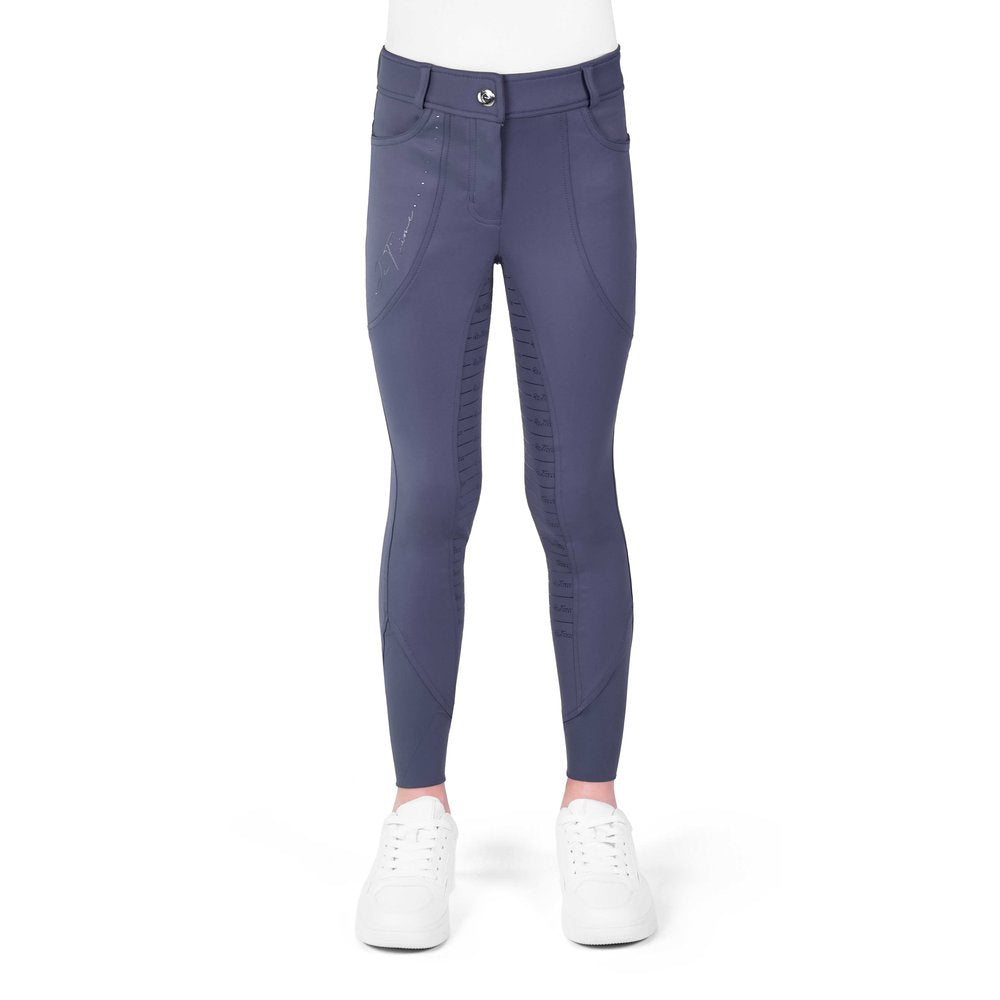 Pantalon enfant Je t'aime Equithème - Elsa Gris bleu