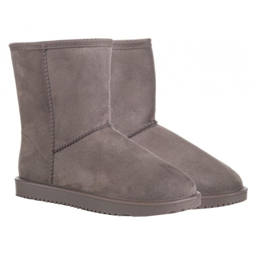 Boots fourrées et imperméables pour enfants et adultes HKM Davos taupe